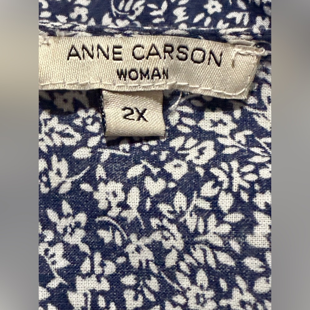 Anne Carson Black And White Patterned Blouse - image 5